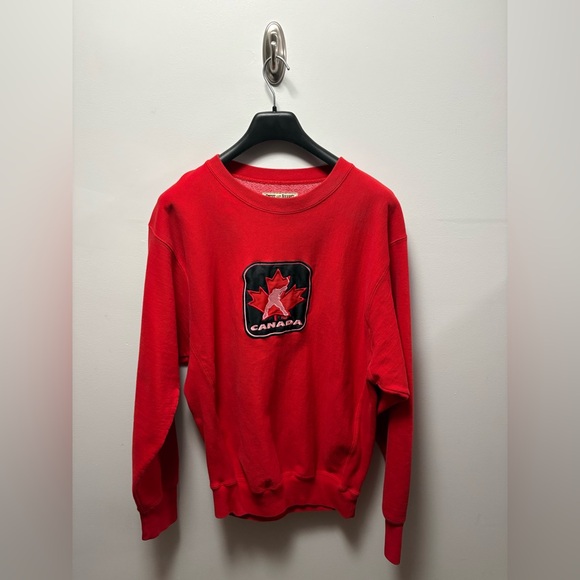 Free ship - Canada Hockey Red Crewneck Sweater - Picture 4 of 9